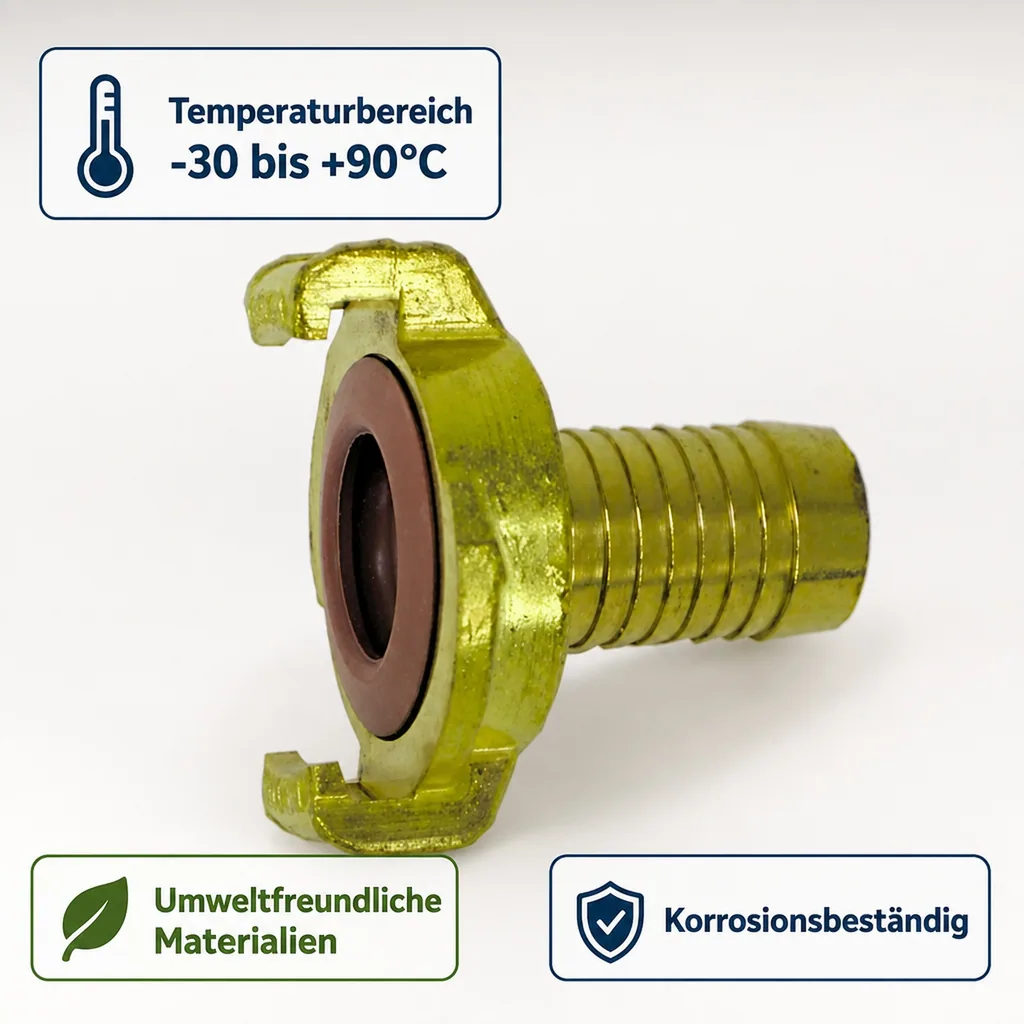 Schnellkupplung für Trinkwasser, 13mm, 1/2" Messing (GEKA kompatibel)