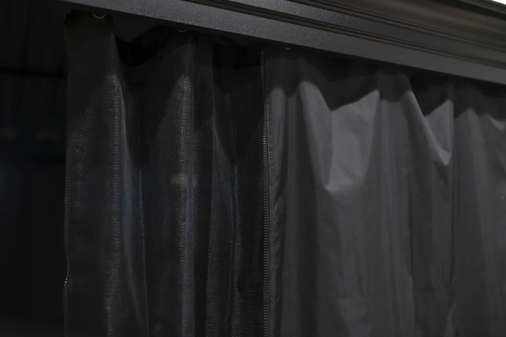 Pavillon Zubehör Vorhang-Set Marsala 10x14 Schwarz