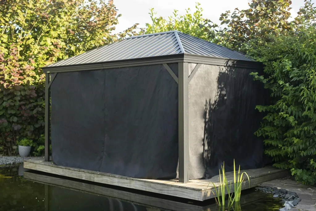 Pavillon Zubehör Vorhang-Set Marsala 10x14 Schwarz
