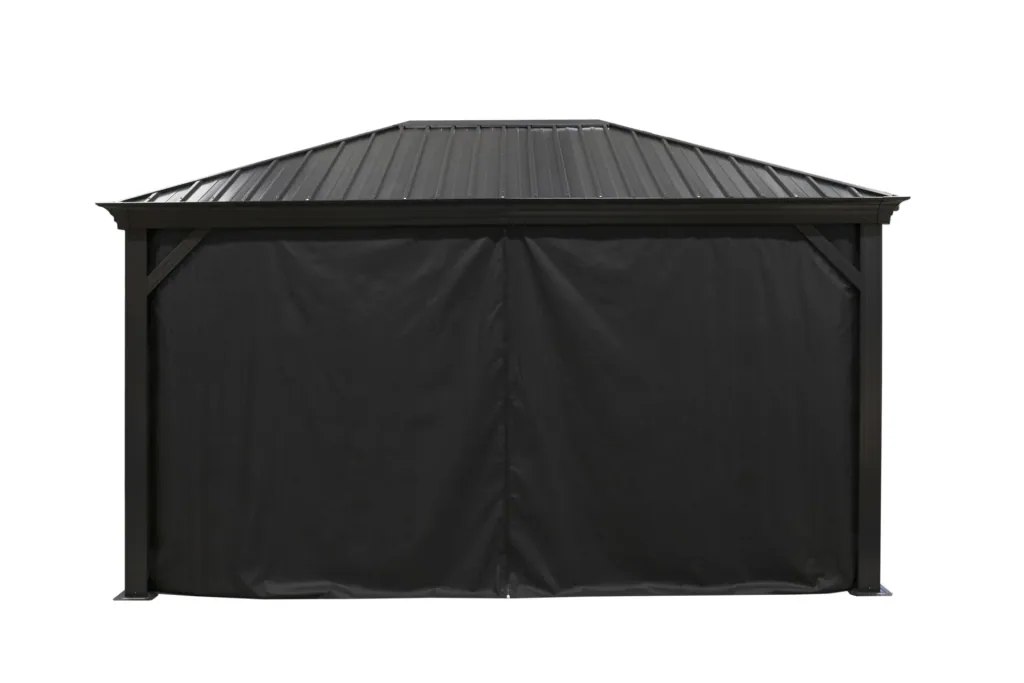 Pavillon Zubehör Vorhang-Set Marsala 10x14 Schwarz