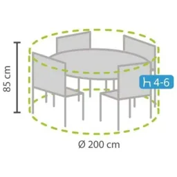 Außenfolie für rundes Gartenset - Ø 200 Cm