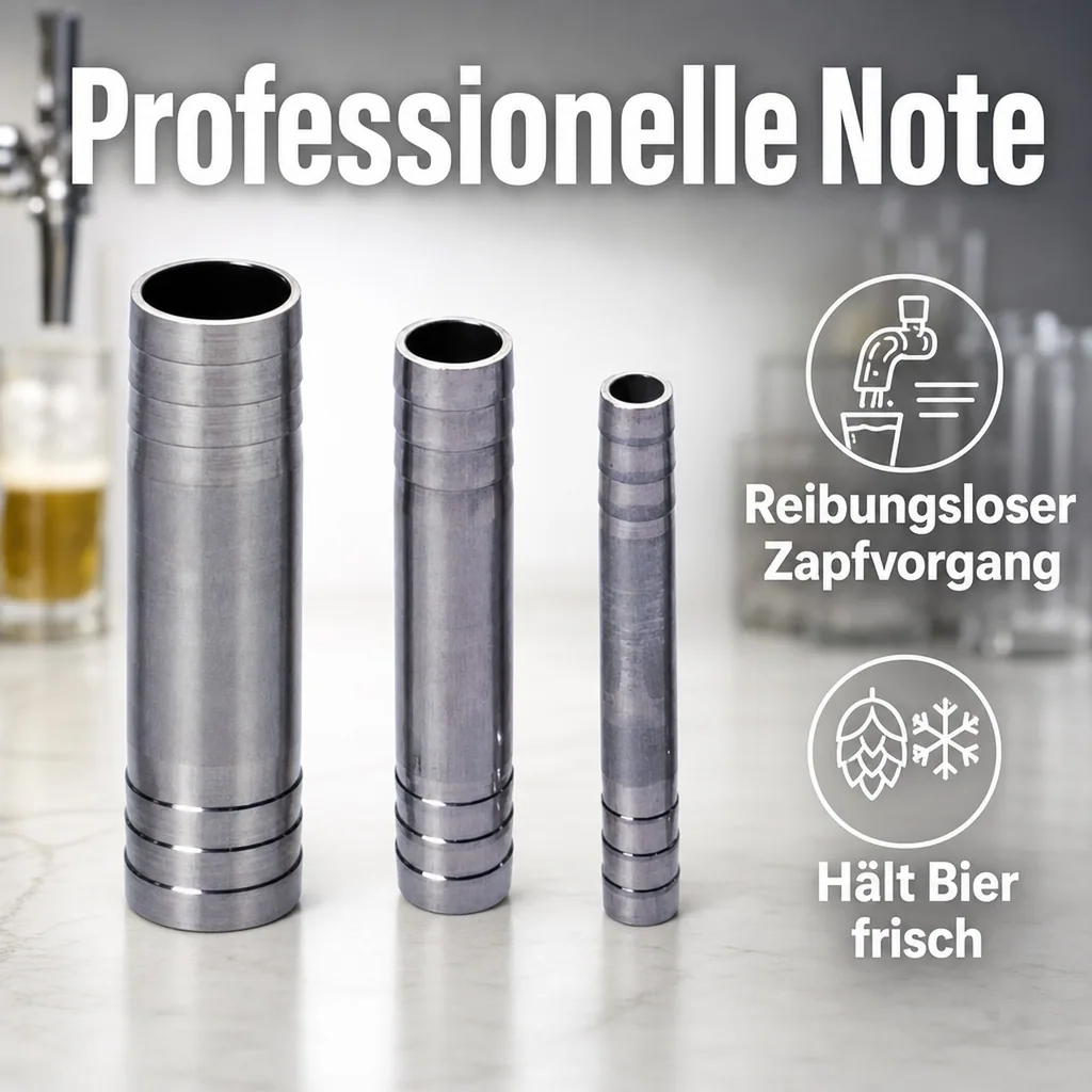 Doppel-Bierschlauchtülle CNS (NW 4mm) - Für professionelle Zapfanlagen