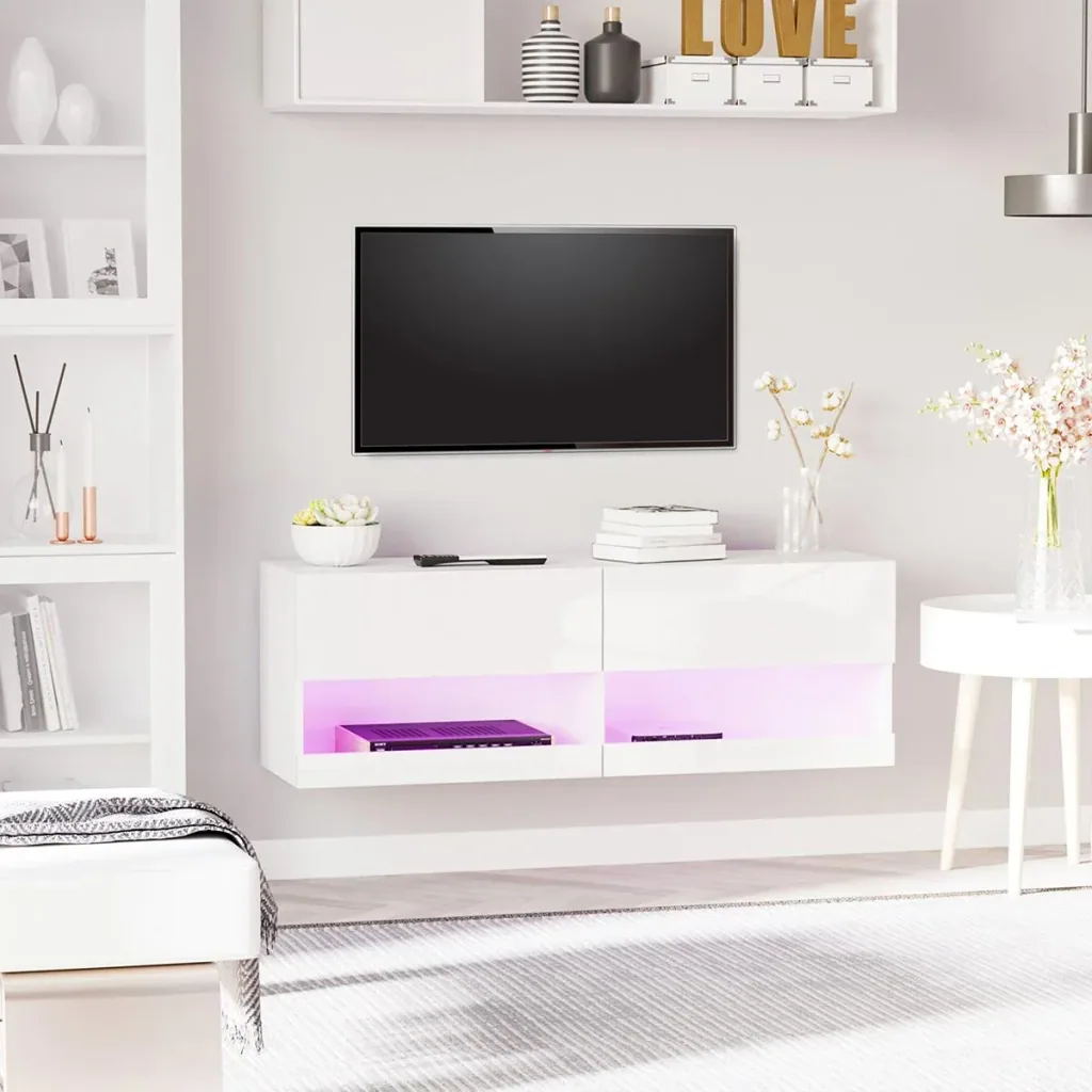 TV Board mit LED Beleuchtung weiß