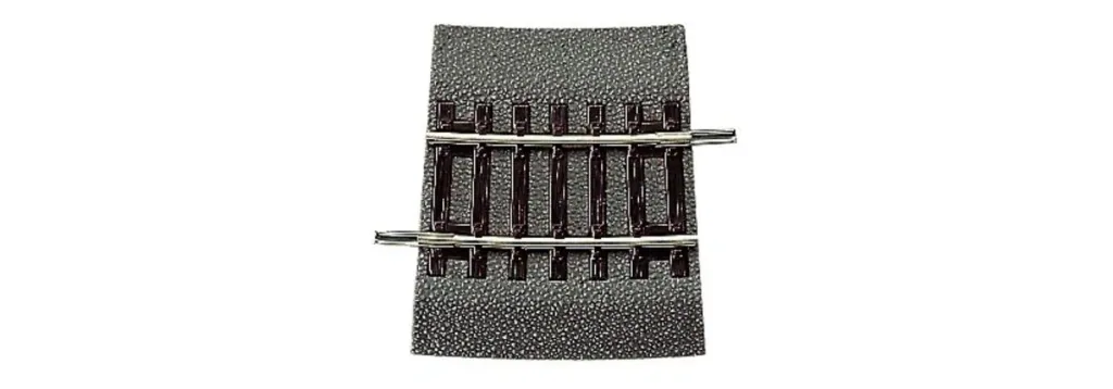 6 Stück Gebogenes Gleis R2¼ mit Bettung, Radius 358 mm, Bogenwinkel 7,5°