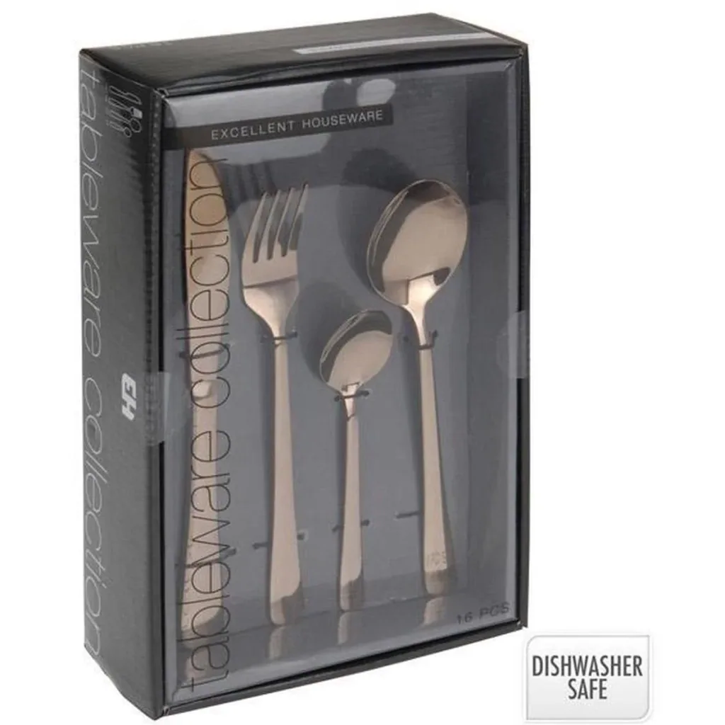 Besteckset - 16 Teile - 4 Personen - Kupfer