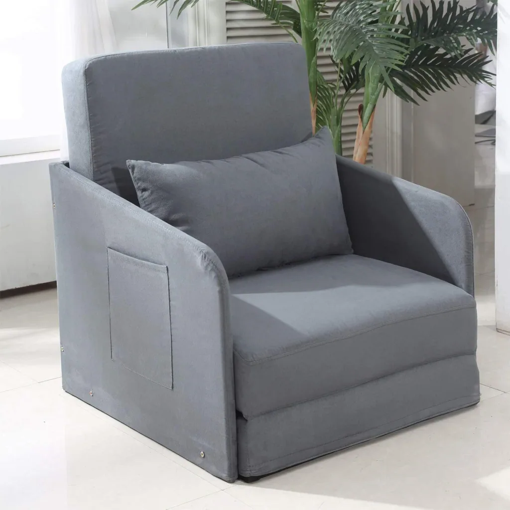 Klappbarer Schlafsessel mit 2 Seitentaschen