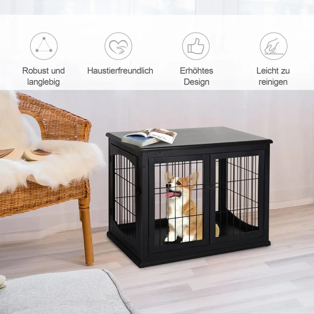 Pawhut Hundekäfig mit 2 Türen