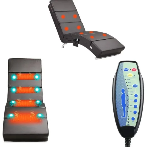 Relaxliege London Dunkelbraun mit Massage- und Heizfunktion