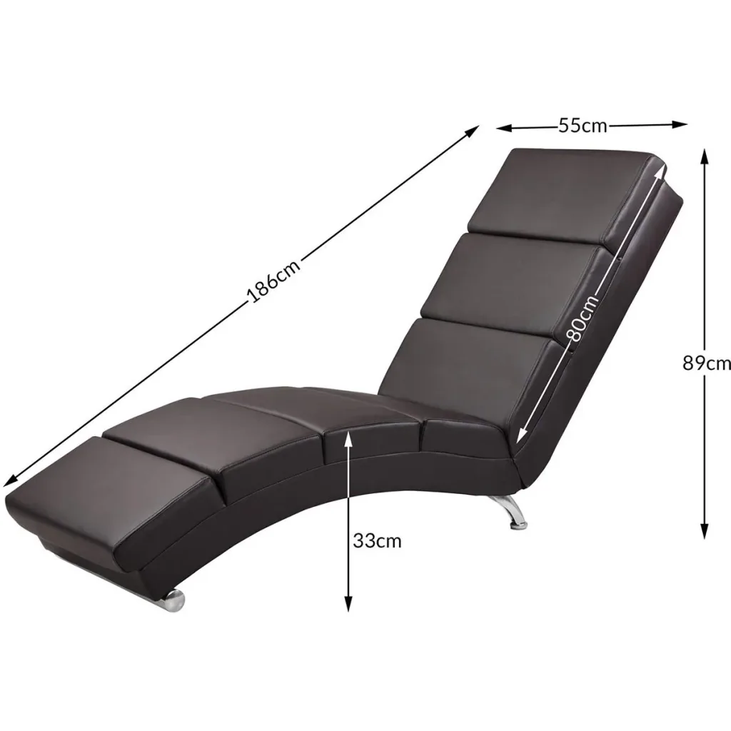 Relaxliege London Dunkelbraun mit Massage- und Heizfunktion