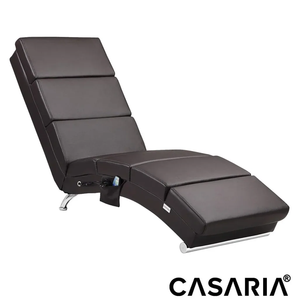 Relaxliege London Dunkelbraun mit Massage- und Heizfunktion