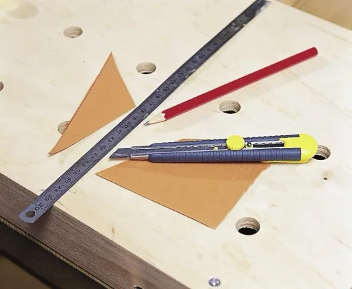 Vollholz Hobelbankplatte mit Spannvorrichtung und Tischbefestigung