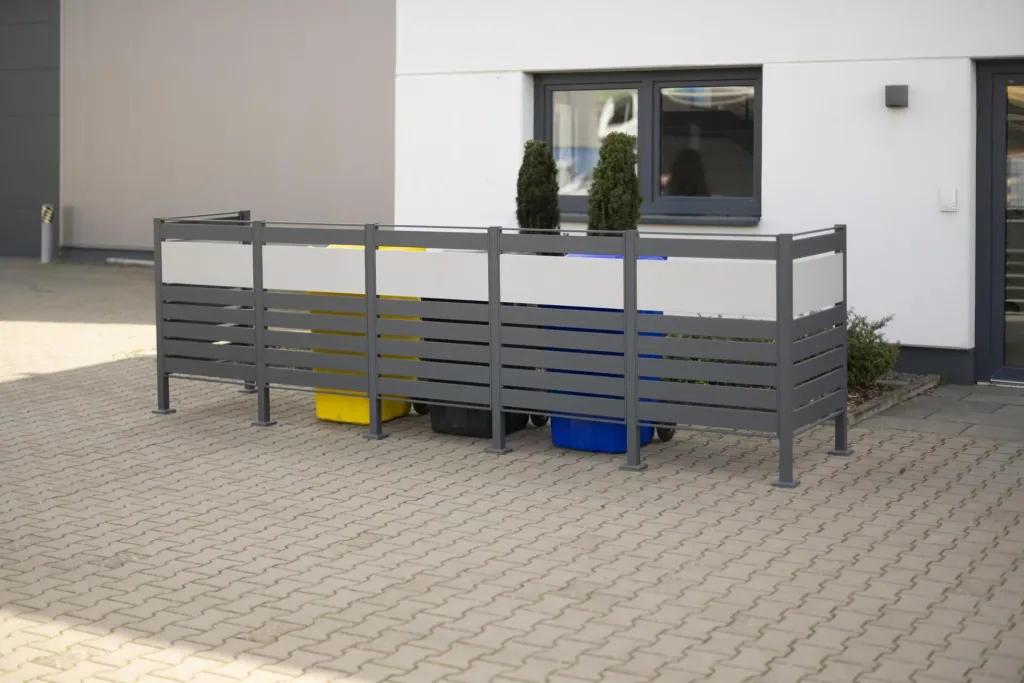 Mülltonnenverkleidung Planum 5er Box, 120 cm, antharzit