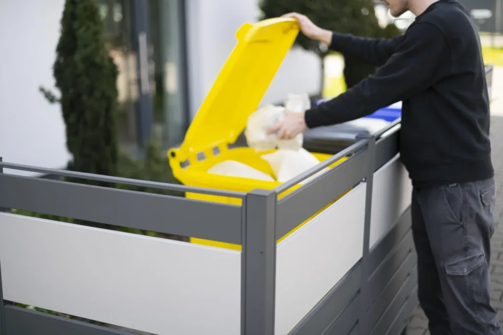 Mülltonnenverkleidung Planum 5er Box, 120 cm, antharzit