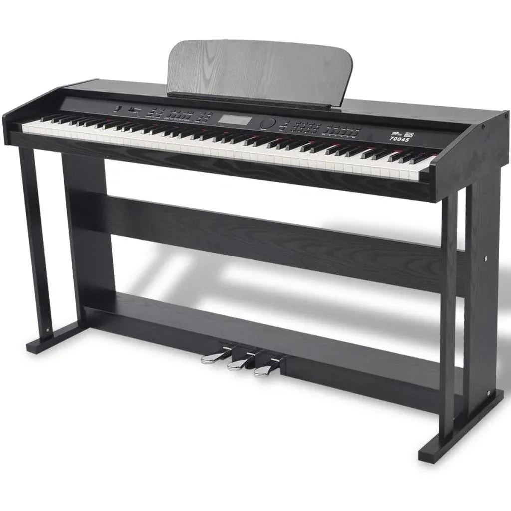 Digitalpiano mit Pedalen 88 Tasten schwarz