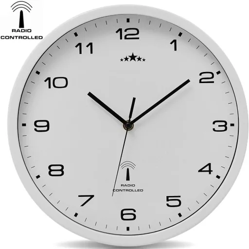 Wanduhr Radio Ø 31cm - weiß