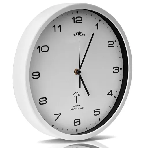 Wanduhr Radio Ø 31cm - weiß