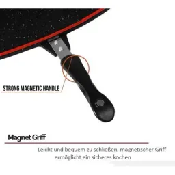 Doppelpfanne / Grillpfanne - 32 cm - Aluminiumguss - Grillpfanne zum Wenden - Kupfer