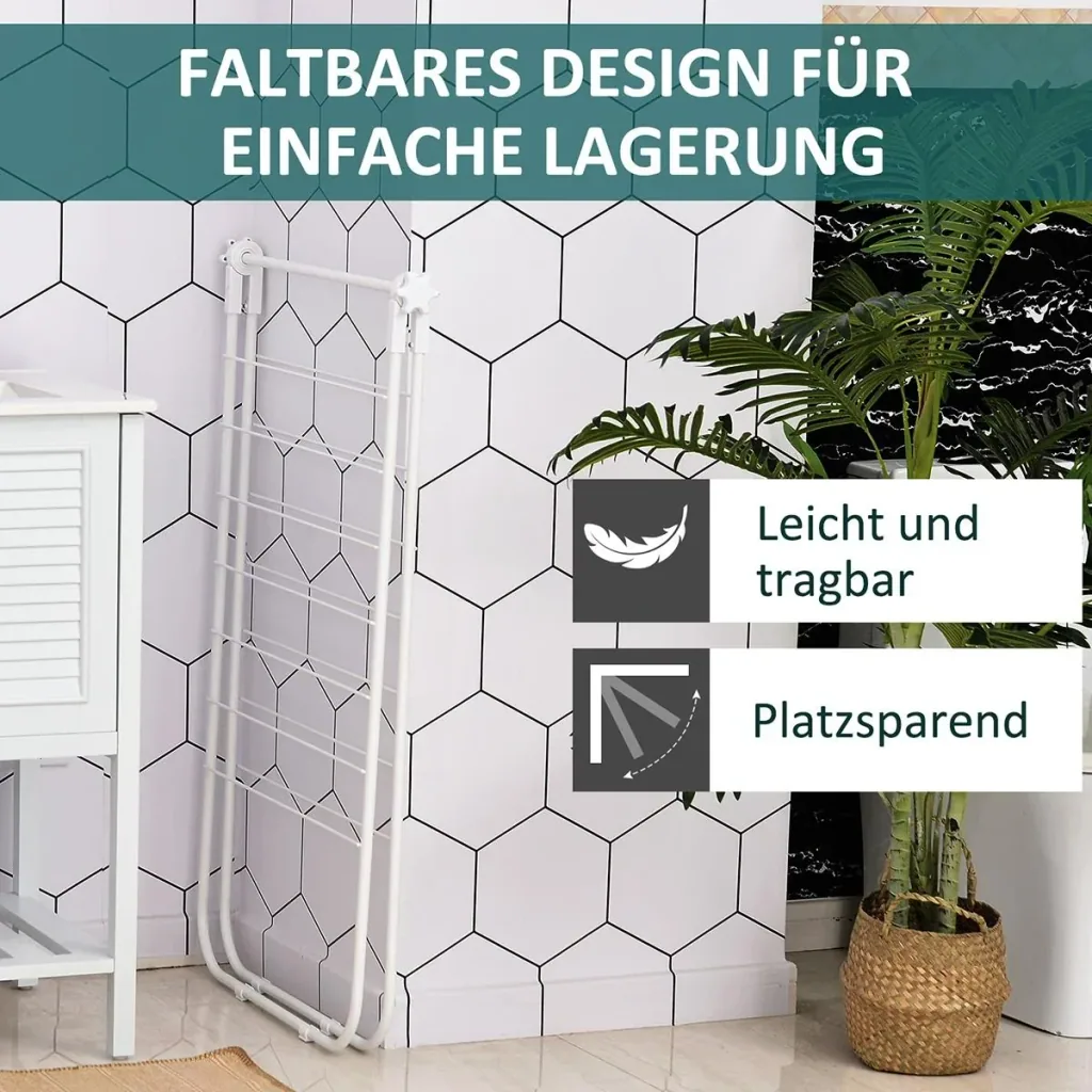 Wäscheständer klappbar weiß
