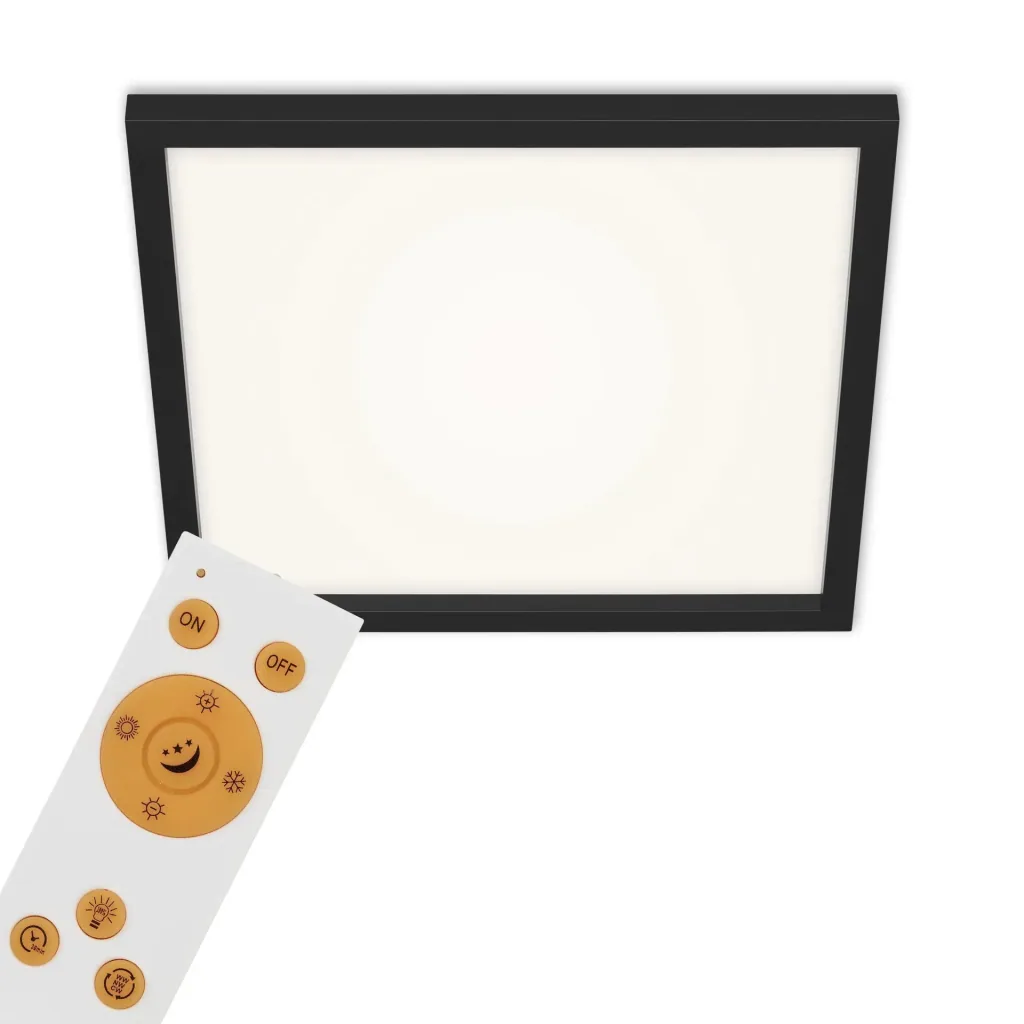 LED Deckenleuchte, viereckig, 44,5 cm CCT, 24 Watt, schwarz