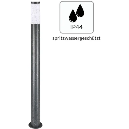Wegbeleuchtung / Außenleuchte - Garten - Edelstahl - Mit Sensor - 100 x 12 cm - Anthrazit