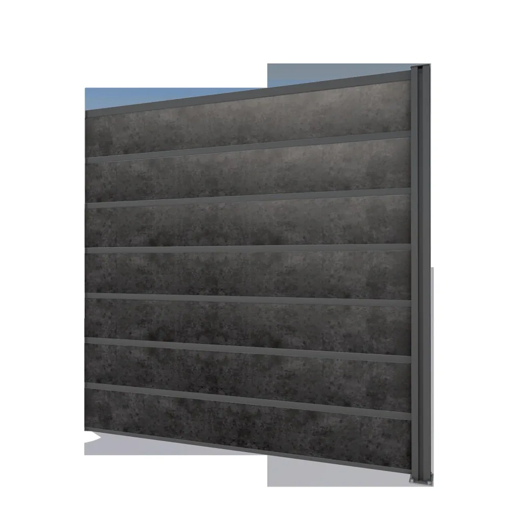 Sichtschutz Erweiterung, anthrazit, 1,94 x 1,86 m, Schichtstoffplatten anthrazit