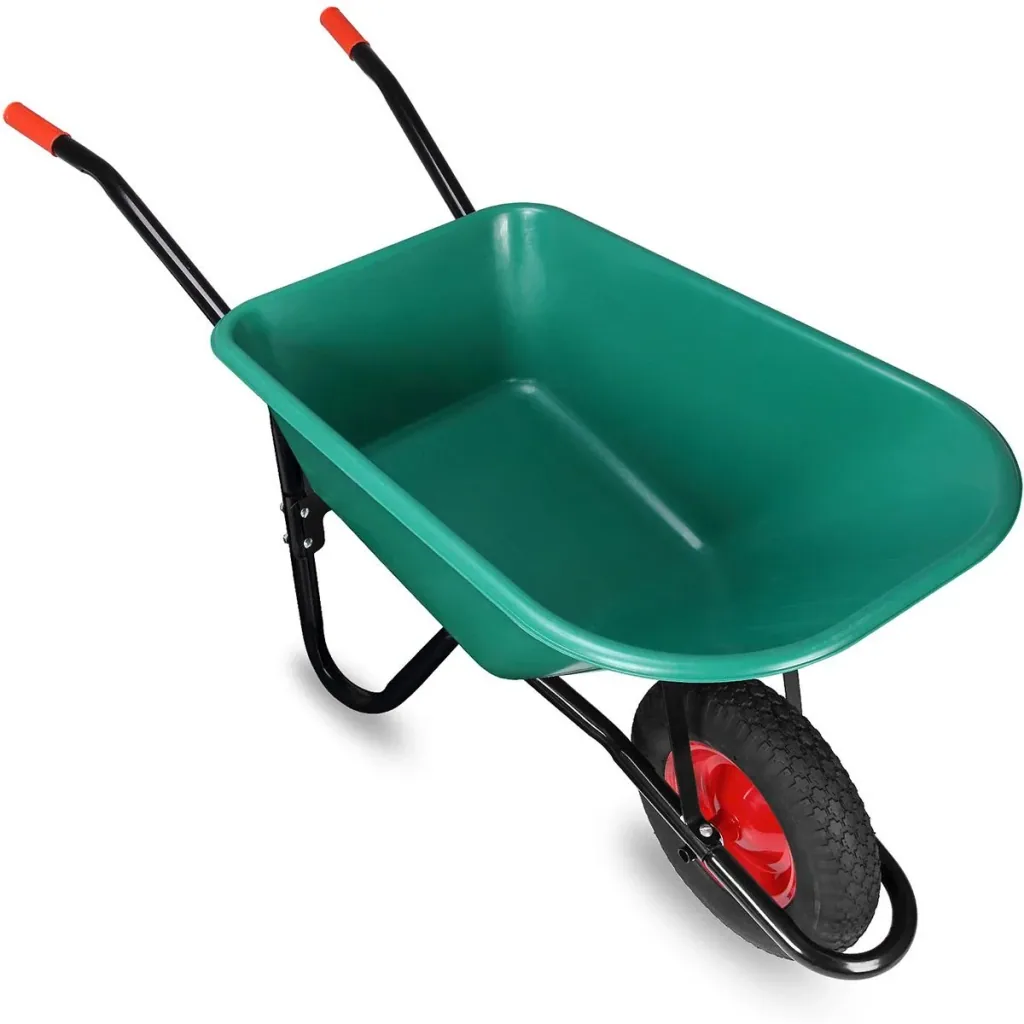 Schubkarre 100 L, Wanne aus grünem Polypropylen