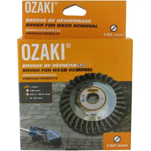 Ozaki Unkrautbürste (150mm, H 65mm, Bohrung 20/25,4mm)