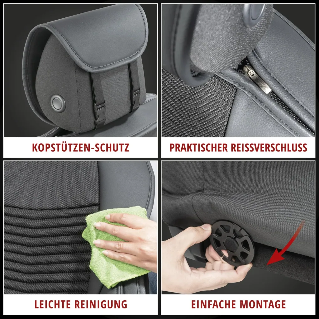 PKW Sitzauflage Max, Auto-Sitzaufleger schwarz