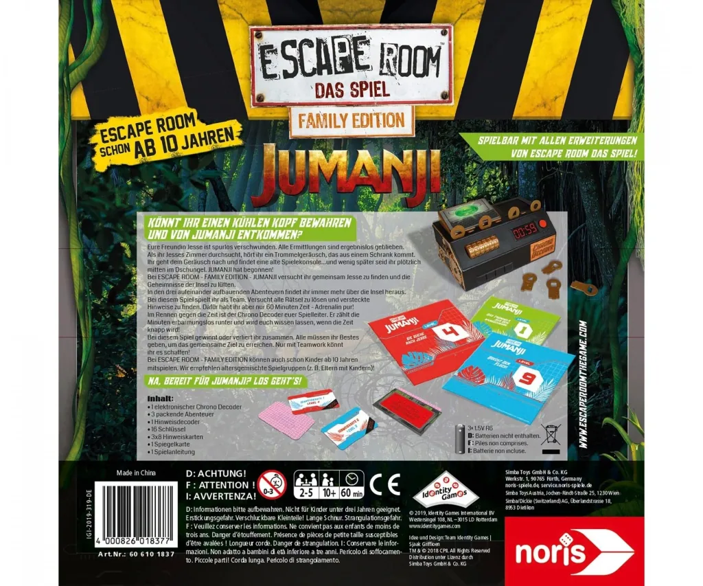 Gesellschaftsspiel "Escape Room" - Jumanji