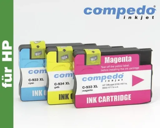 Druckerpatrone für HP 933XL Multipack -3er Pack in den Farben magenta, cyan, gelb
