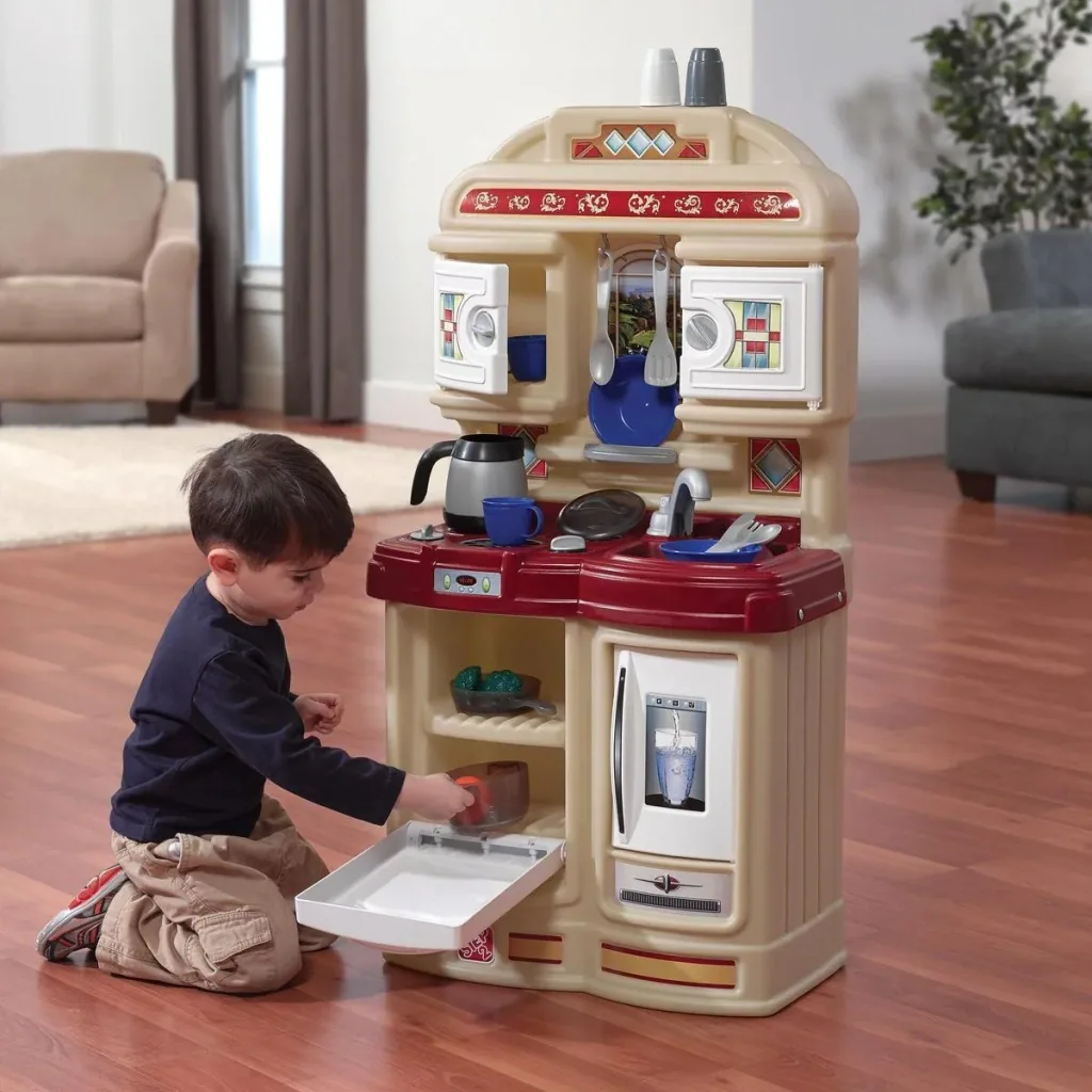 Cozy Play Kitchen - Herd, Backofen und Kühlschrank - inkl. 21-teiligem Zubehörset