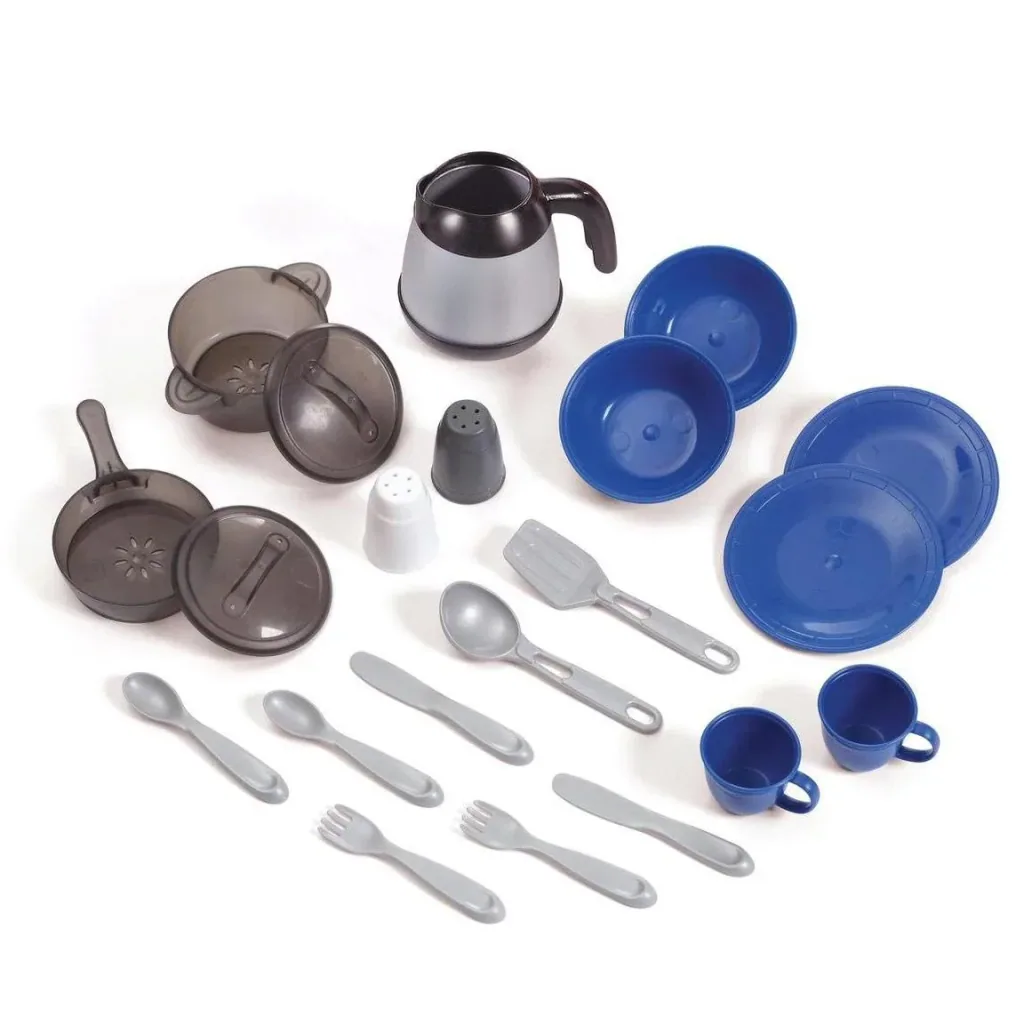 Cozy Play Kitchen - Herd, Backofen und Kühlschrank - inkl. 21-teiligem Zubehörset
