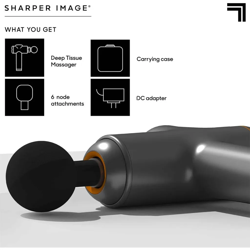 Sharper Image - Deep Tissue Pro - Massagepistole - 6 Aufsätze