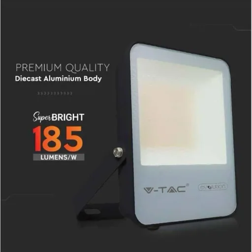 VT-50185 LED-Flutlicht - 50 W - 7870 Lm - 4000K - schwarz - Extra effizient