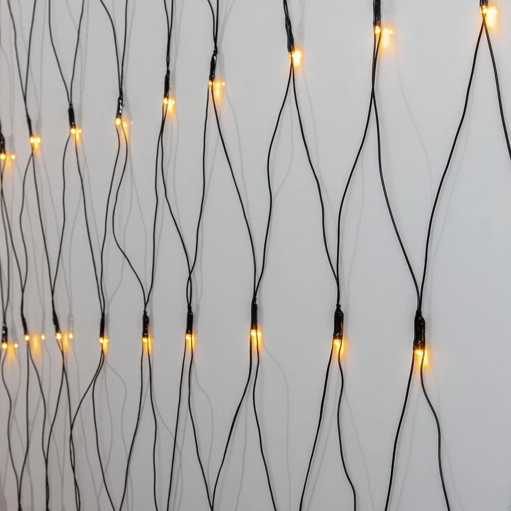 LED Lichternetz 2x2 Meter, 160 warmweiße LEDs