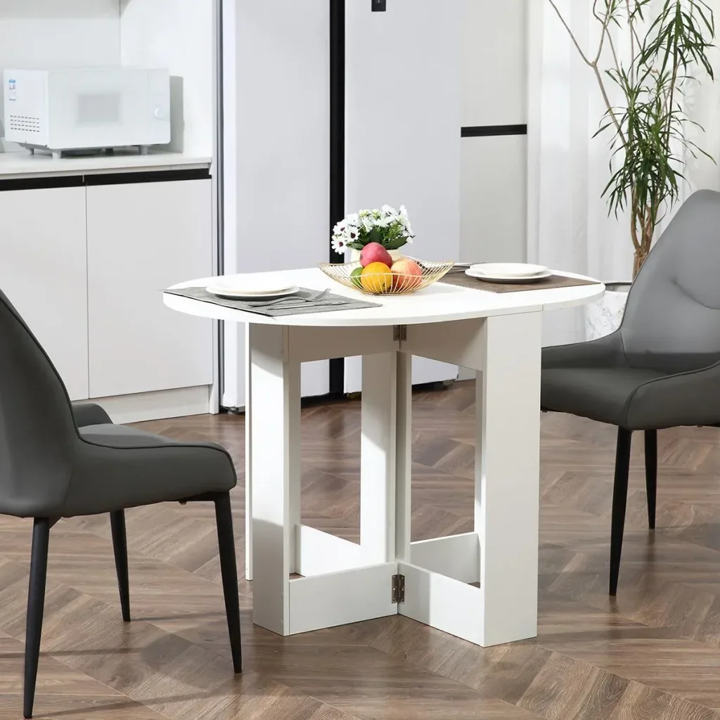 Esstisch Klapptisch Esszimmertisch Tisch Ablagefläche Spanplatte Holz Weiß 104 x 76 x 73,7 cm