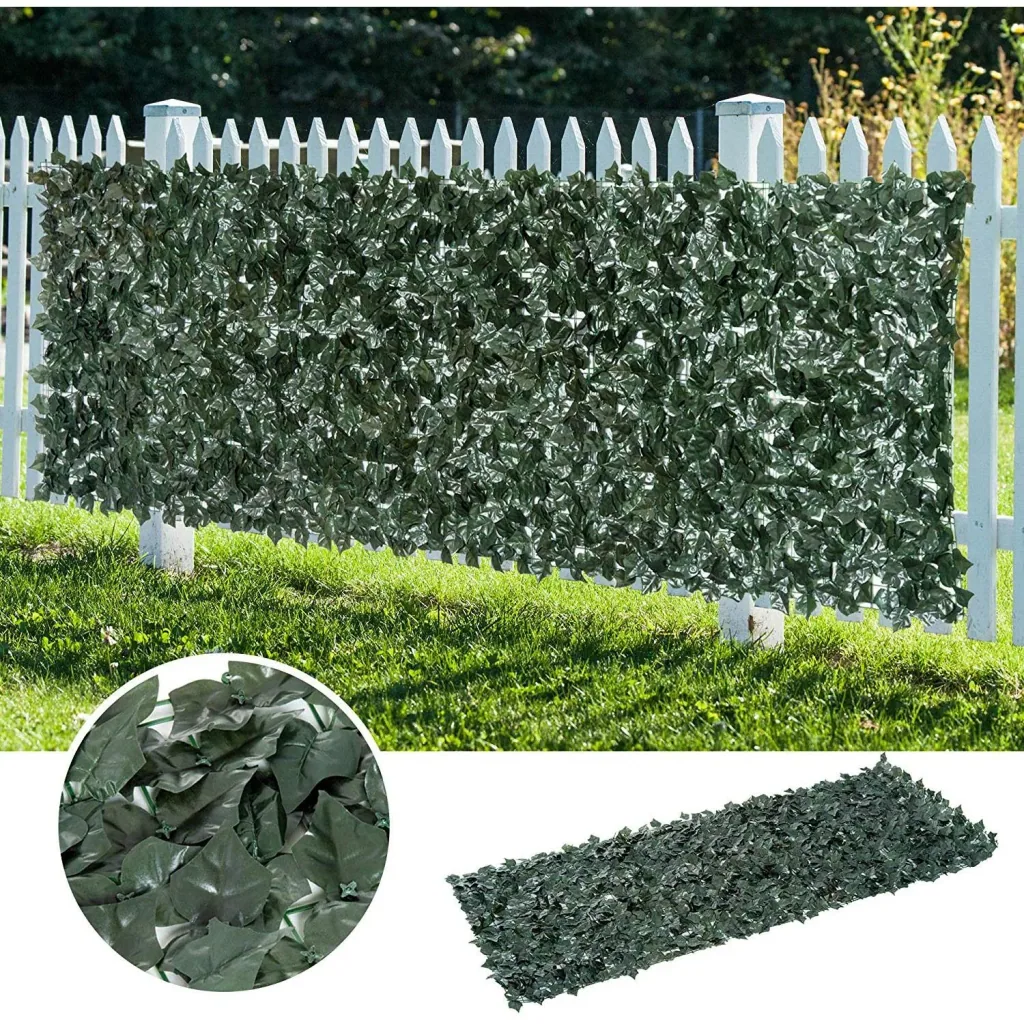 Sichtschutz Künstliche Hecke Wanddekoration 1x3m Dunkelgrün