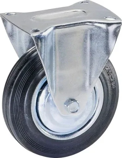 Bockrolle mit Vollgummi - Reifen, Raddurchmesser 80 mm
