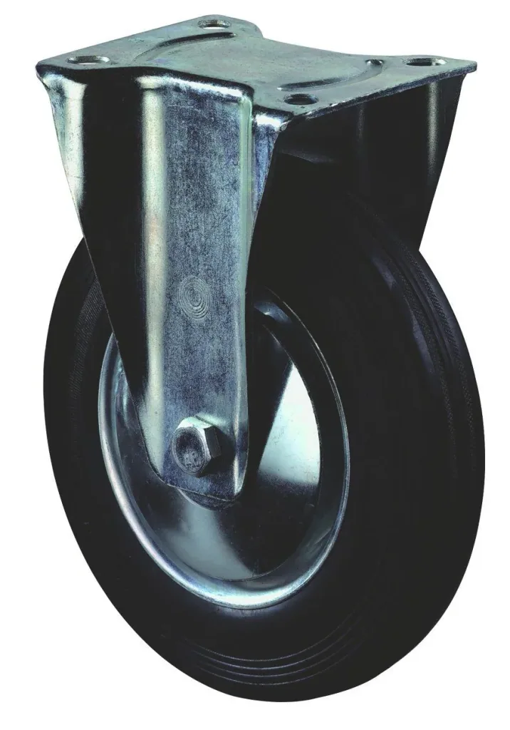 Bockrolle mit Vollgummi - Reifen, Raddurchmesser 80 mm