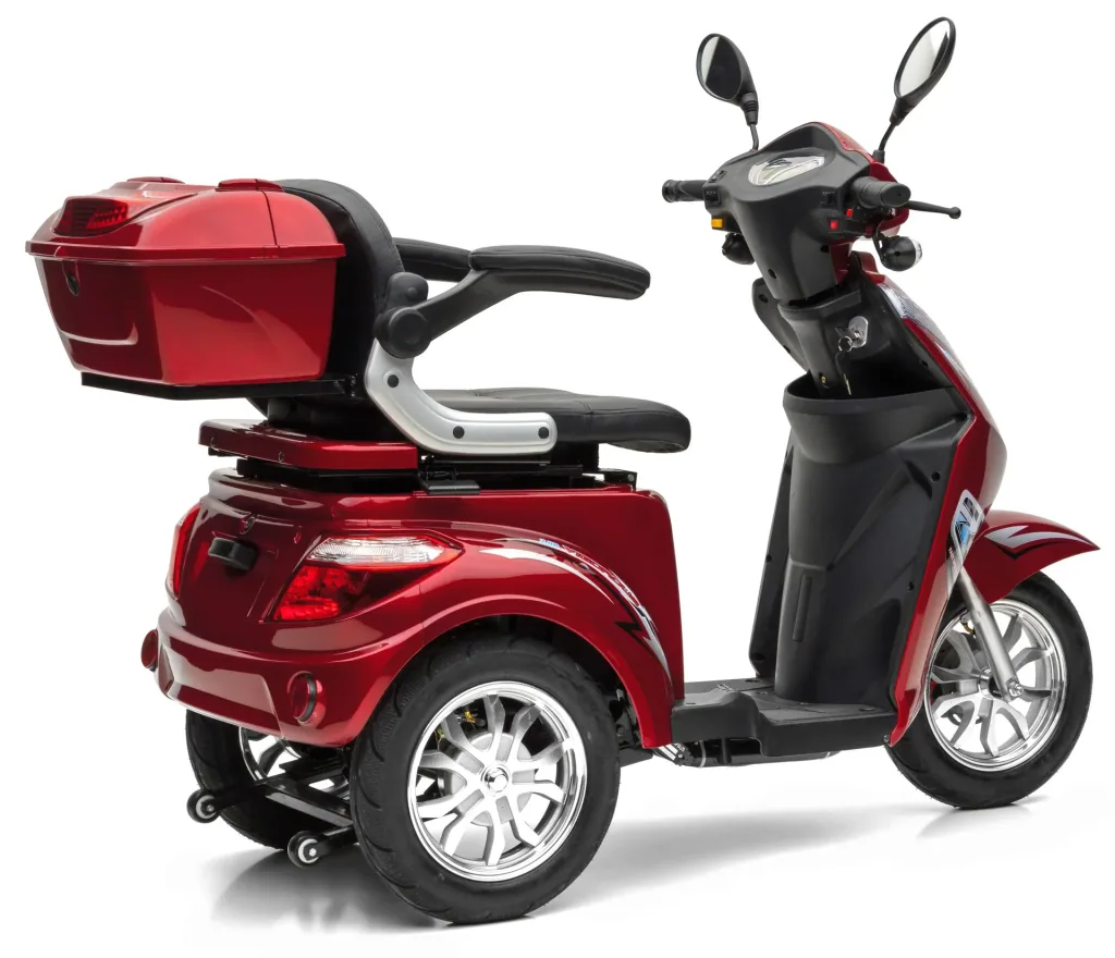 Elektro Dreirad rot - herausnehmbarer Li-Io Akku 20 Ah - 25 km/h - Seniorenmobil