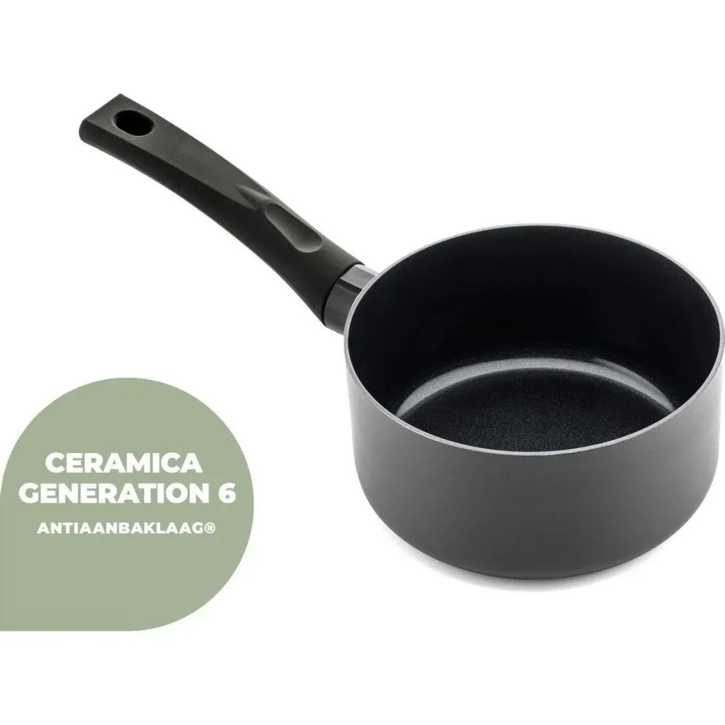 Kochtopf mit Deckel - 18 cm - Schwarz