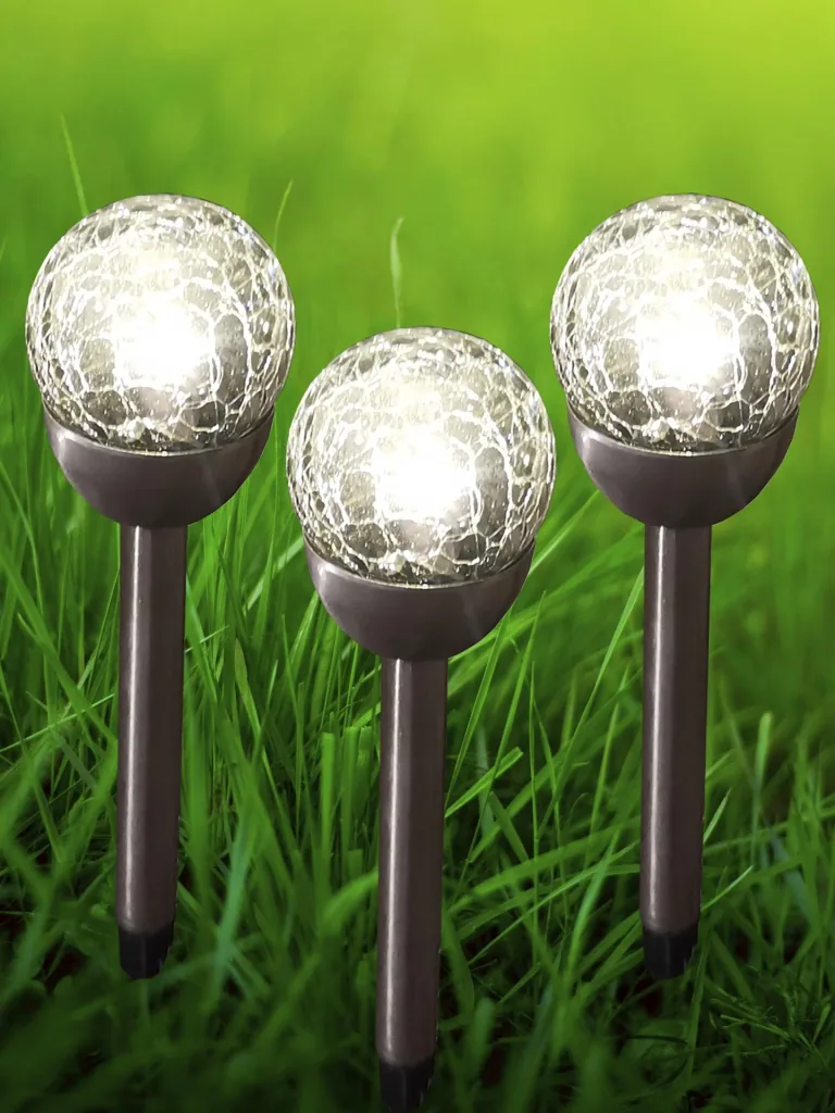 Solar Glasmosaik Gartenleuchte 3er Set