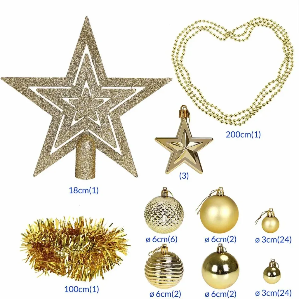 Christbaumschmuck - Christbaumschmuck - gold 66 Stk.