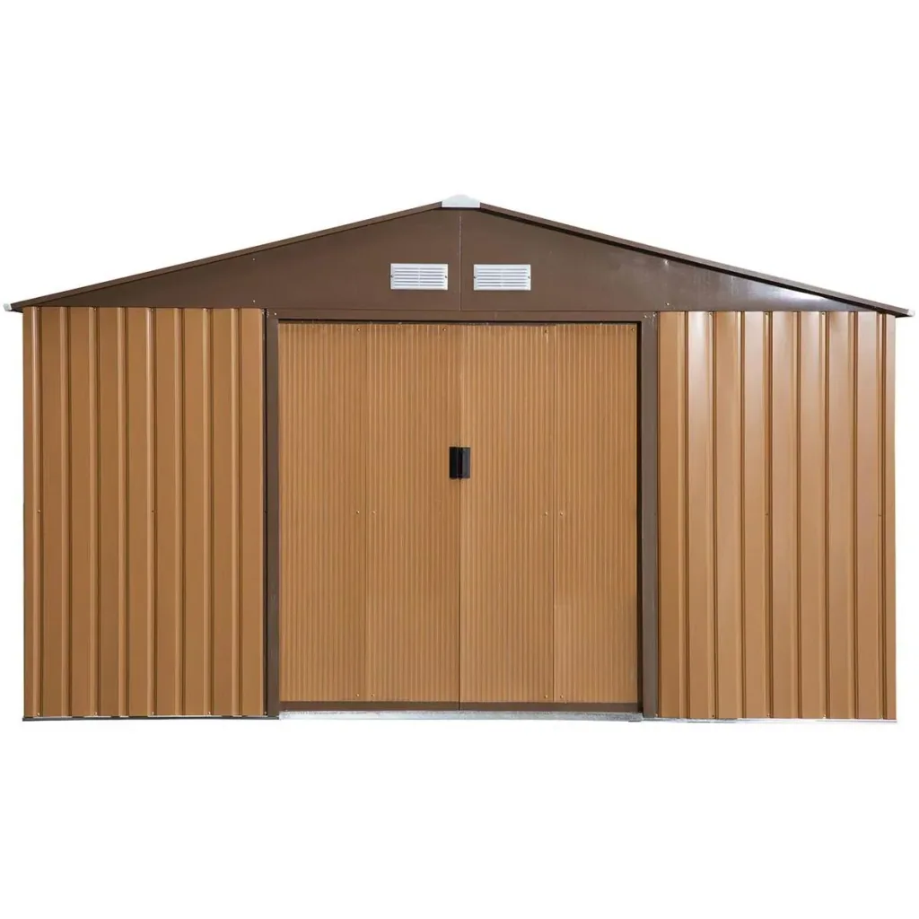 Werkzeugablage mit Bodenplatte Metall Braun 340 L x 386 B x 200 H cm