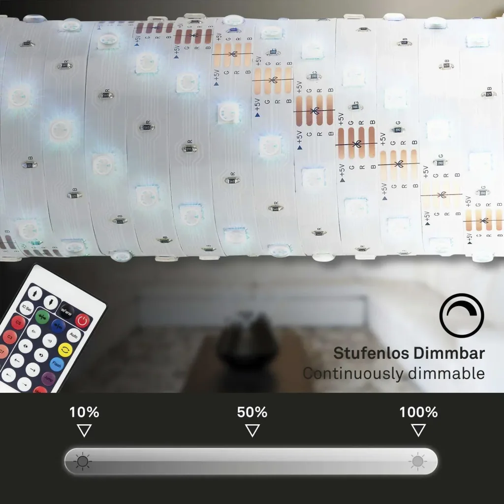 RGB-LED Flexband digital, 5m, 150  RGB-LEDs, 24 Watt, Fernbedienung""