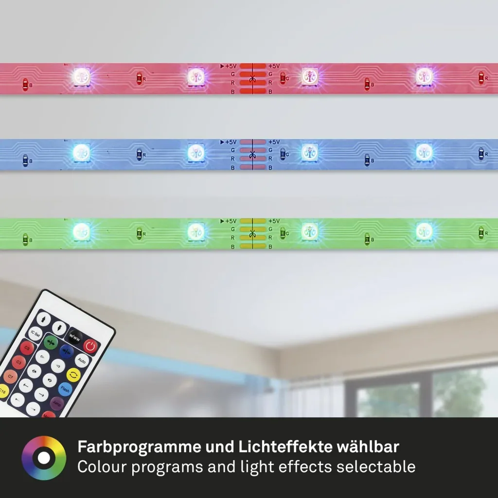 RGB-LED Flexband digital, 5m, 150  RGB-LEDs, 24 Watt, Fernbedienung""