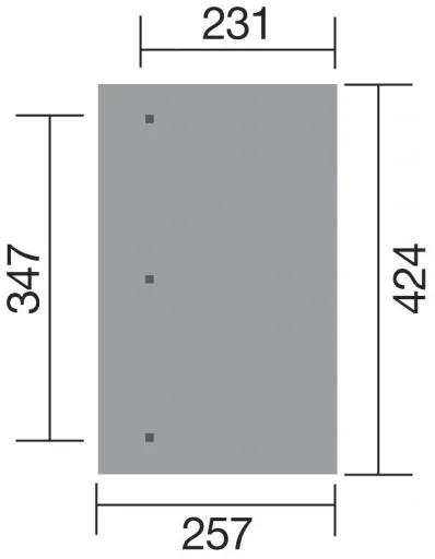 Terrassenüberdachung "Salsa", Gr. 2, 424 x 257 cm
