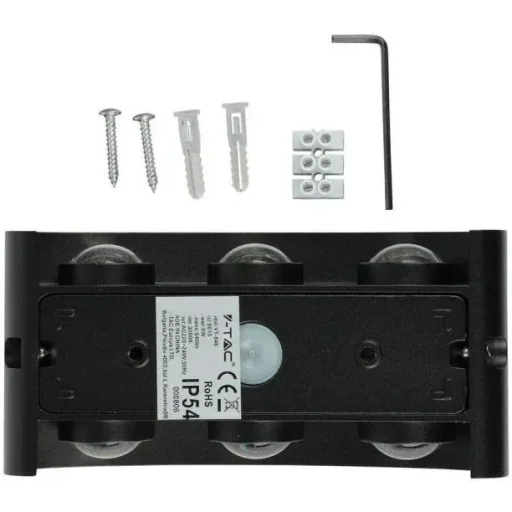 VT-846 LED-Wandleuchte oben / unten - 5W - 630 Lm - 3000K - Schwarz