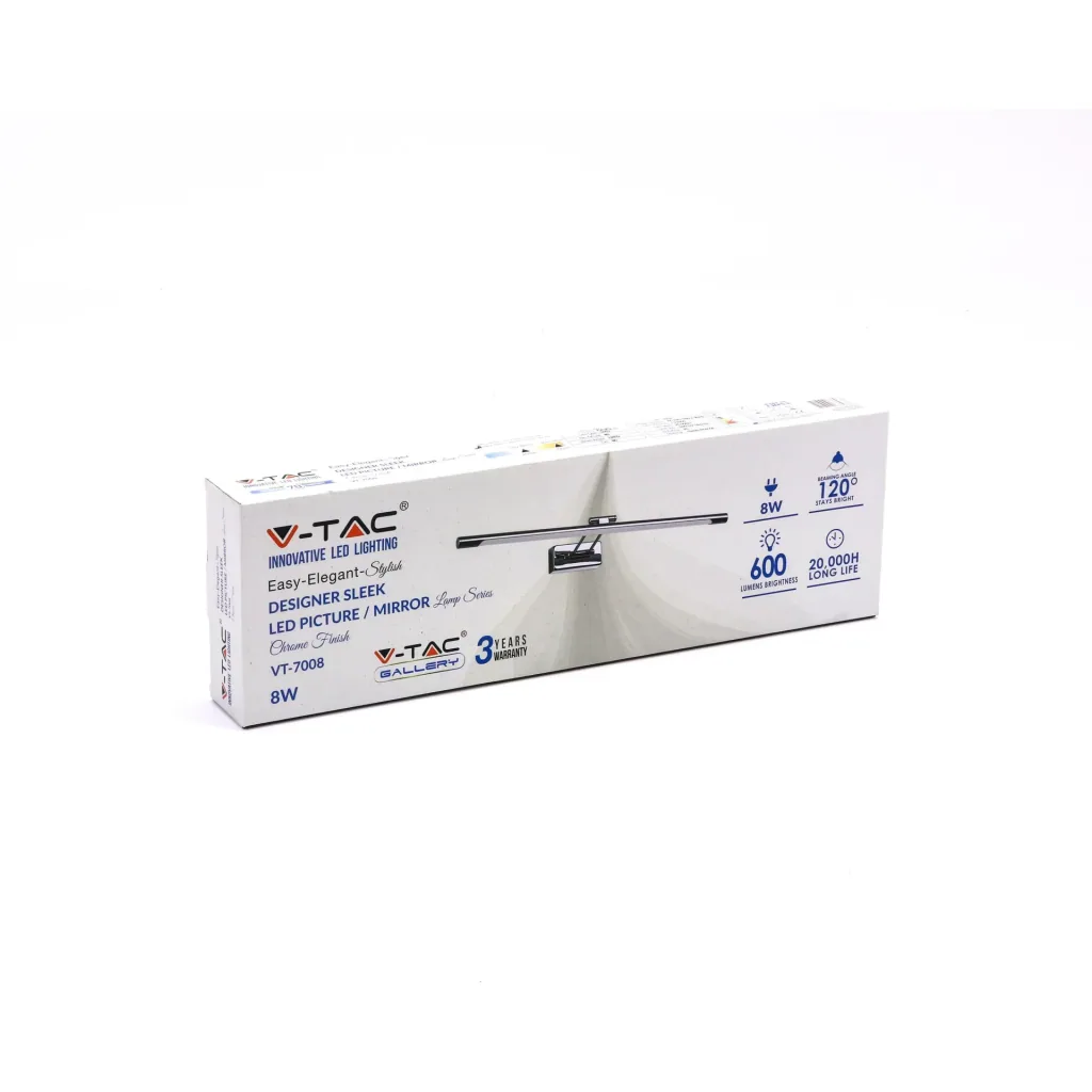 VT-7008 Spiegel-Beleuchtung - 8W - einstellbar - 3000K