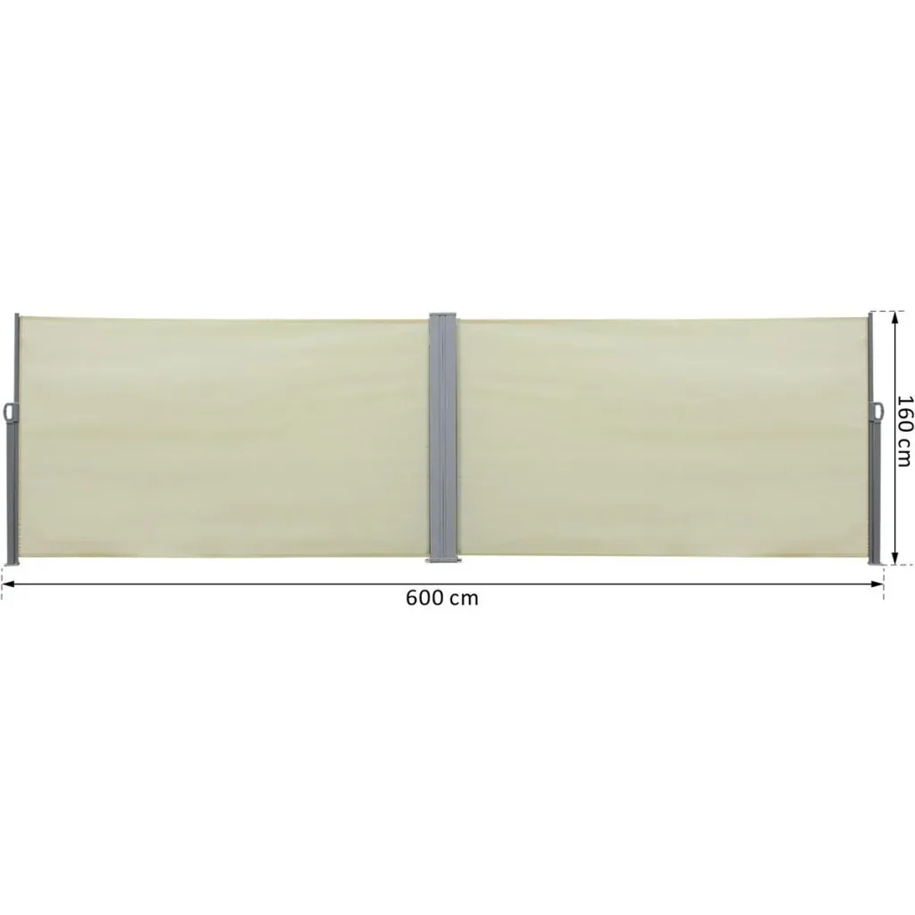 Doppel-Seitenmarkise 6 x 1,6 m
